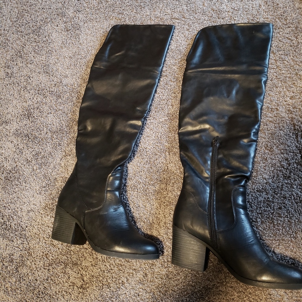 Black over the knee boots